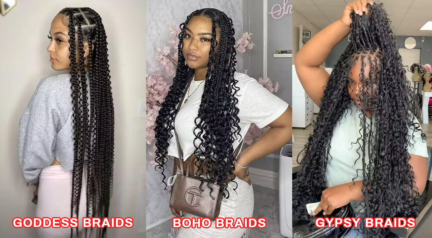 Goddess Braids vs Boho Braids vs Gypsy Braids: Exploring the Differenc