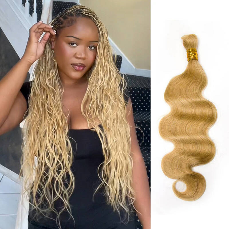 27 Honey Blonde Body Wave Double Drawn Human Hair For  display picture 2