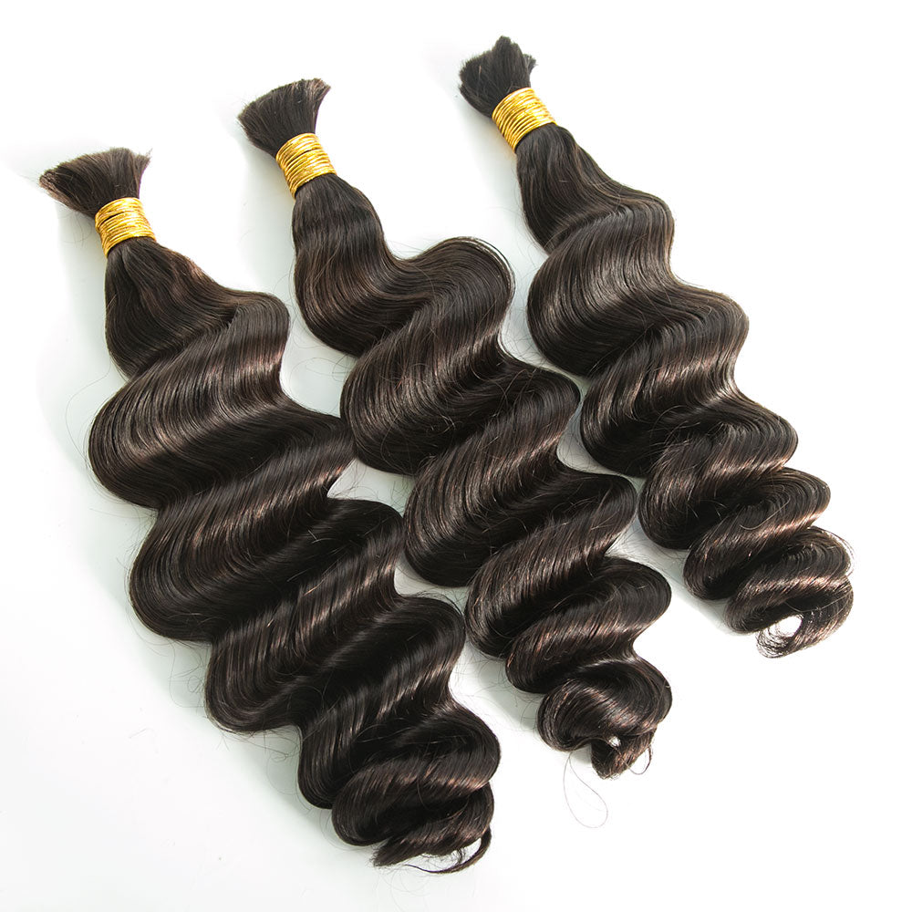 #2 bulk human hair loose wave