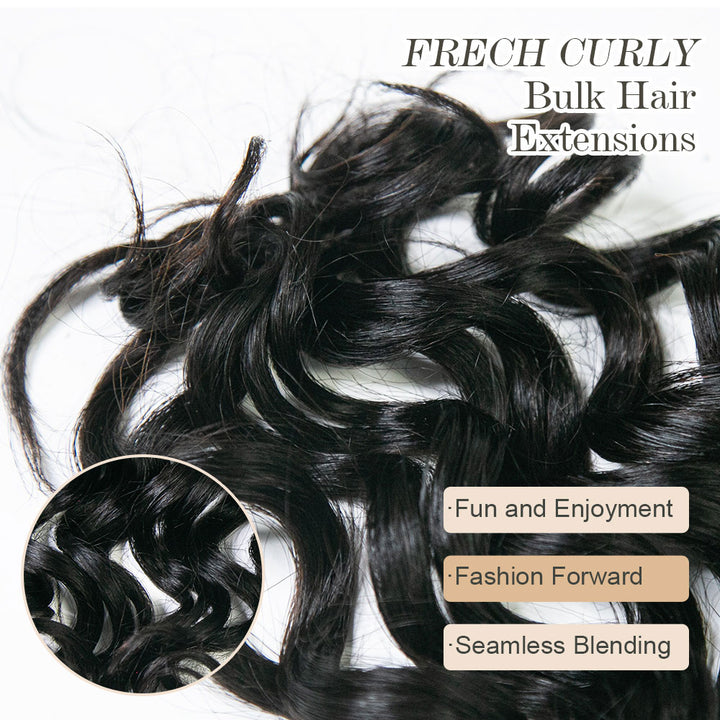 French Curl Bulk Human Hair For Braiding