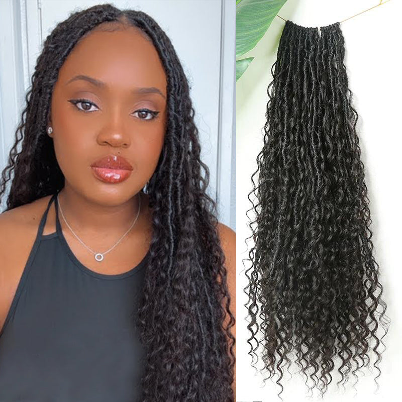 Save-Time Boho Faux Locs Crochet Hair With Loose Ends, Dreadlock Crochet  Hair