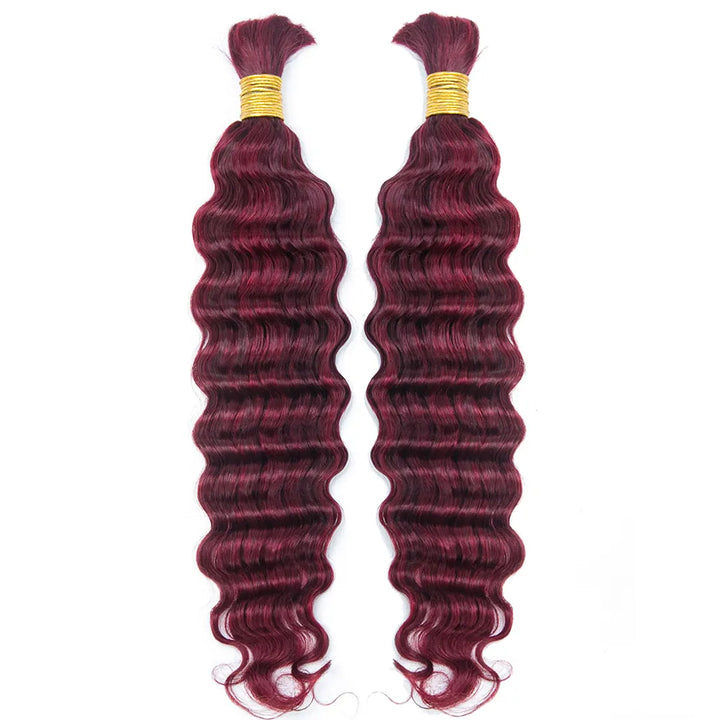 Burgundy Loose Deep Wave braiding hair