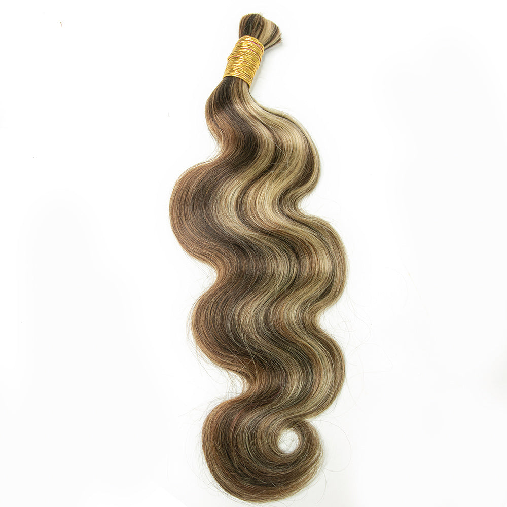 Body Wave Color #A4/27/30 Bulk Human Hair For Braiding