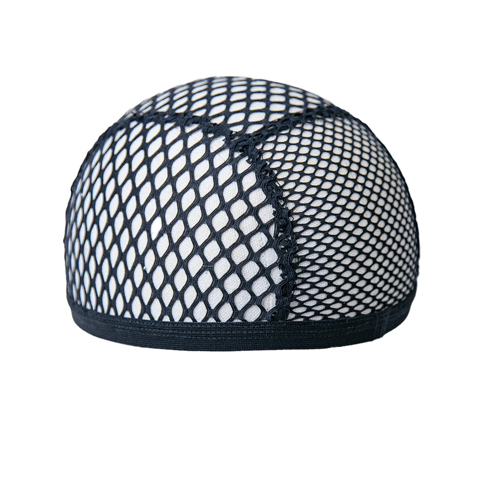 Black Stretchable Crochet Cap with 4 Hair Clips