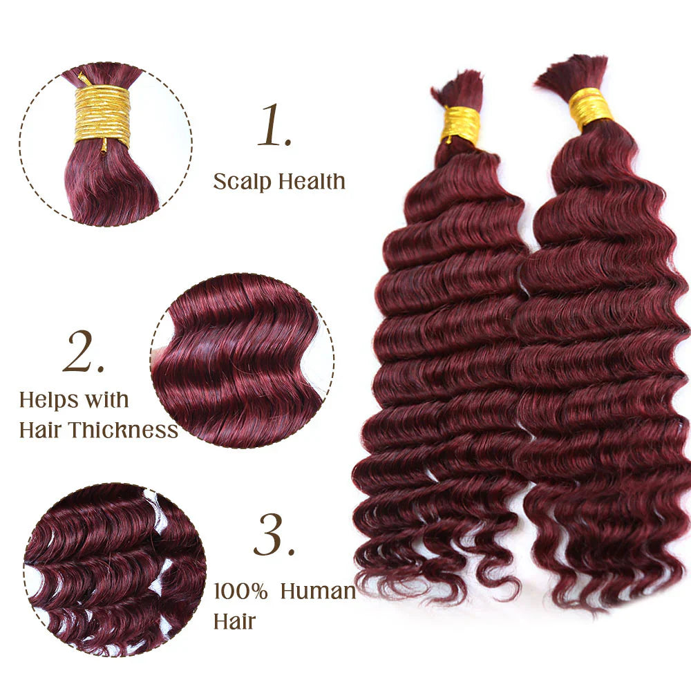 burgundy human hair braids bohemian style