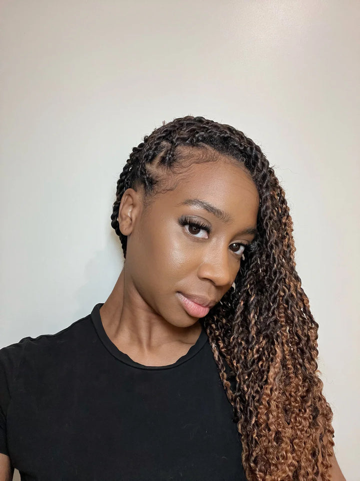 Ombre blonde goddess twists