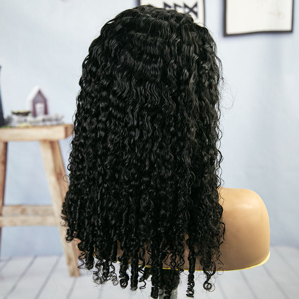 Drawstring Flip Over Human Hair Wig eayon hair