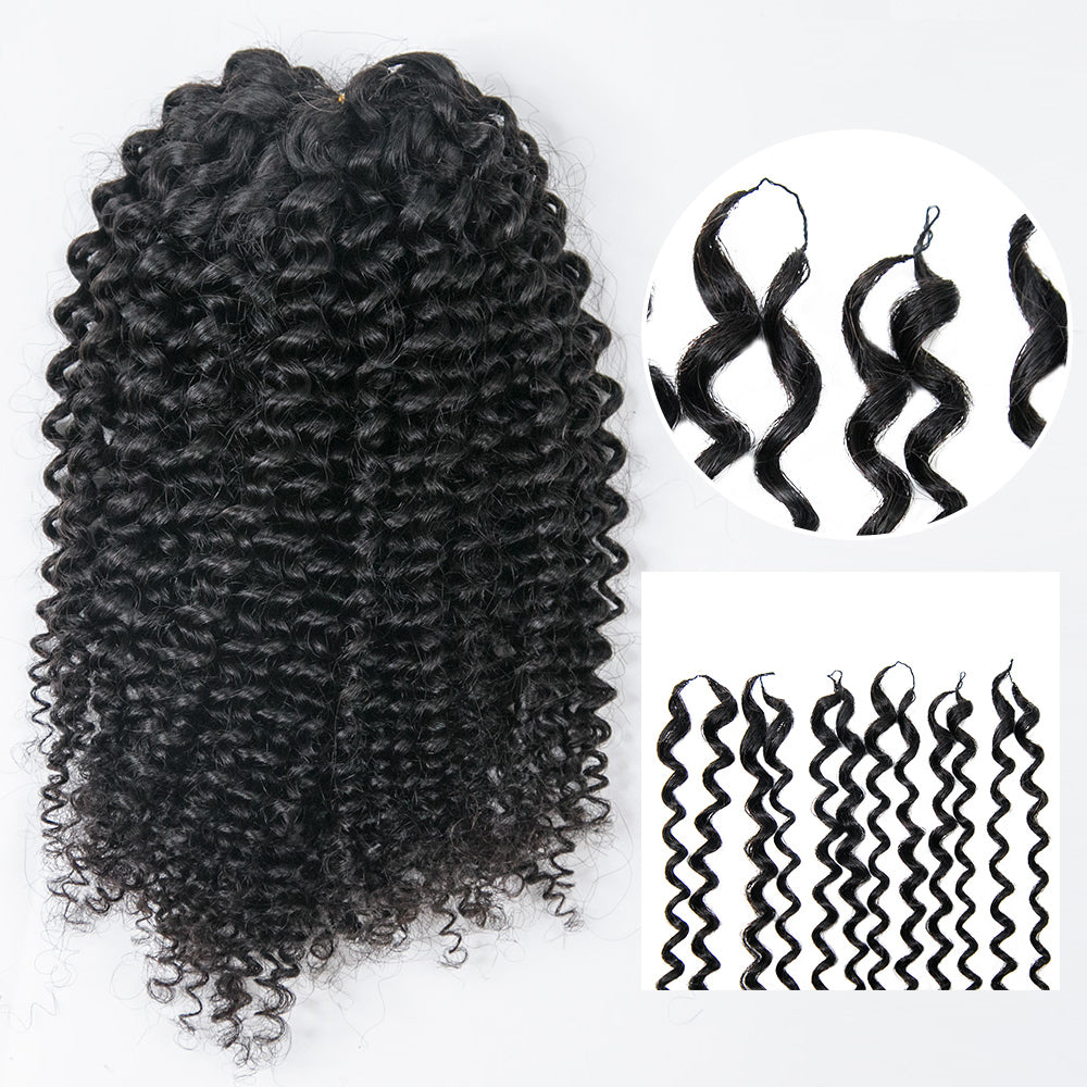 EAYON Lightweight Afro Kinky Curly Crochet Braids Human Hair