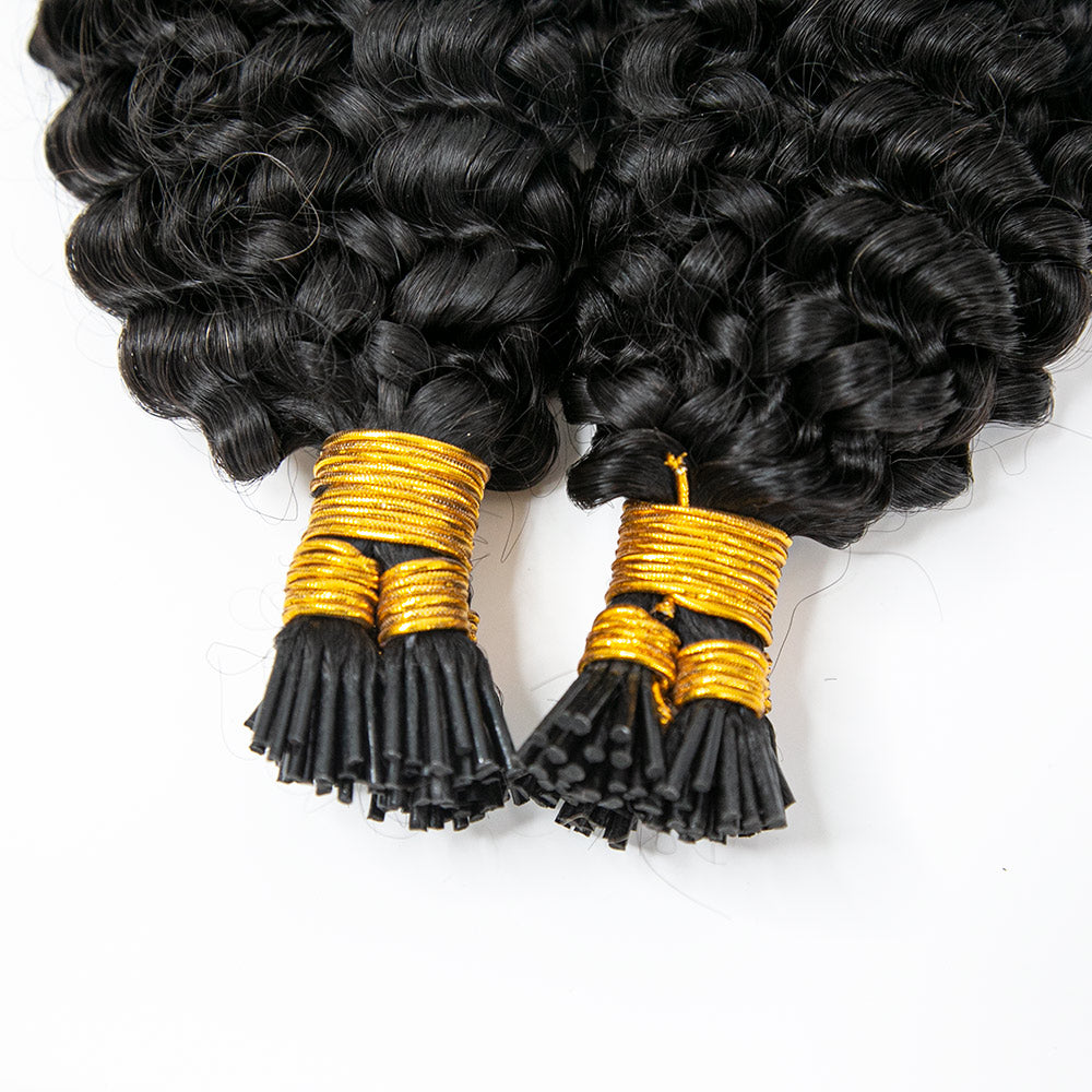 EXTENSION DE CHEVEUX I TIP Cheveux humains bouclés profonds