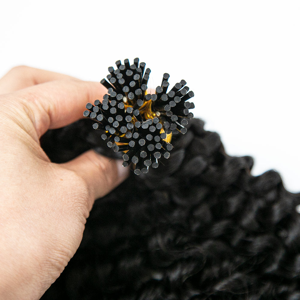 EXTENSION DE CHEVEUX I TIP Cheveux humains bouclés profonds