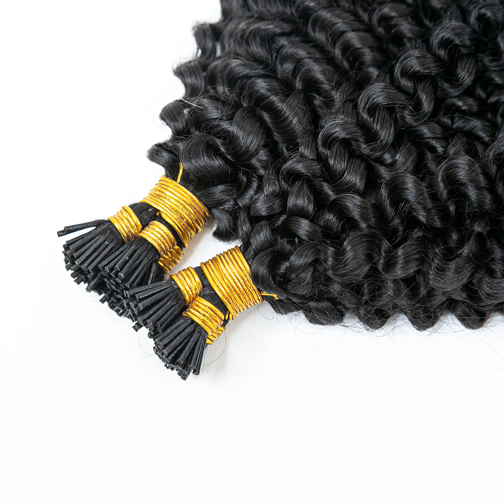 EXTENSION DE CHEVEUX I TIP Cheveux humains bouclés profonds