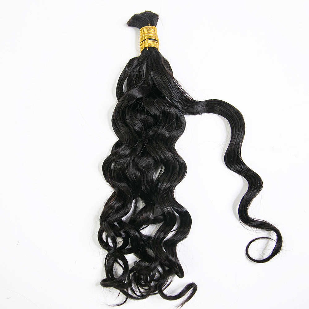 French Curl Bulk Human Hair For Braiding