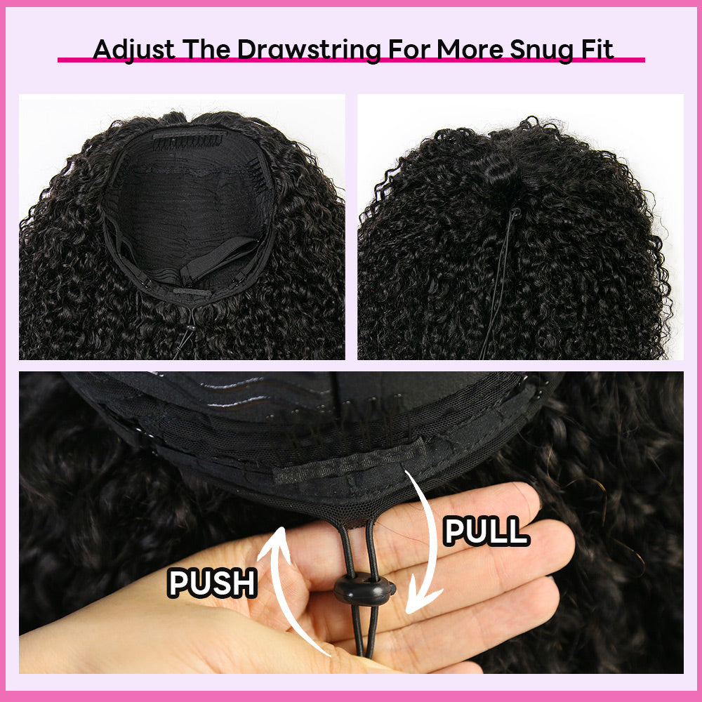 Kinky Curly Half Wig1