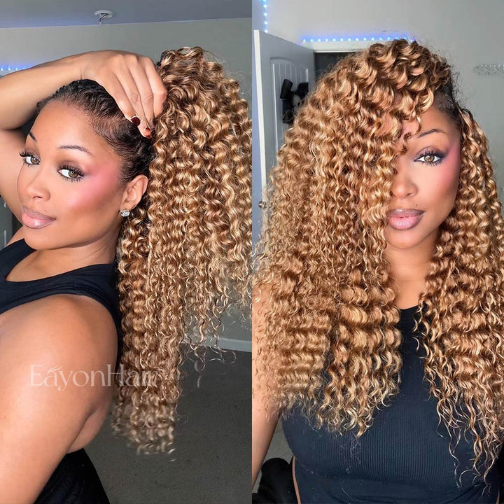 EAYON Lightweight Blend 27/30/613 Deep Wave Crochet Human Hair