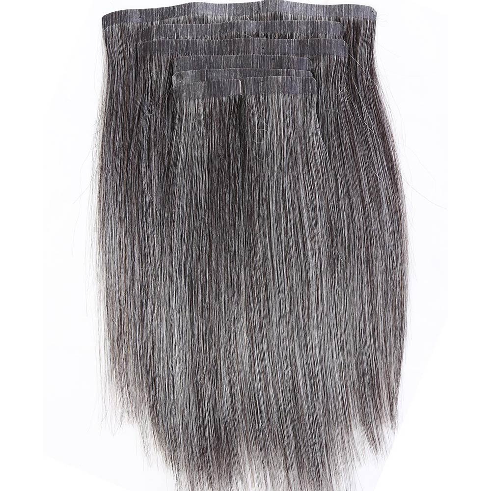 Salt & Pepper Seamless Clip Hair Extensions4