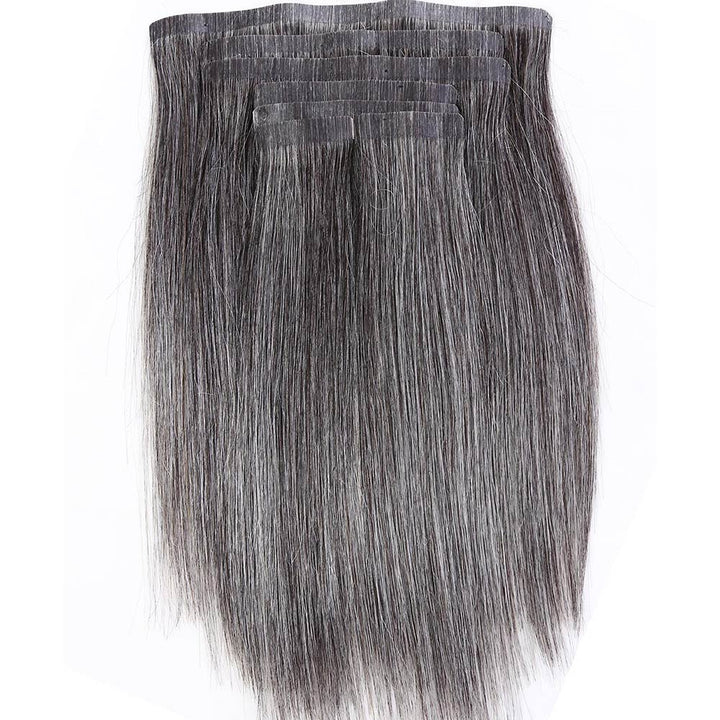 Salt & Pepper Seamless Clip Hair Extensions4