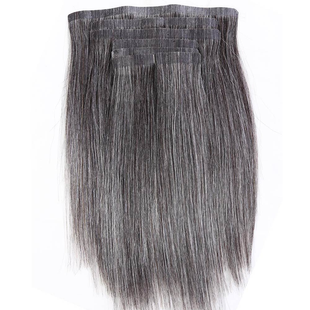 Salt & Pepper Seamless Clip Hair Extensions5