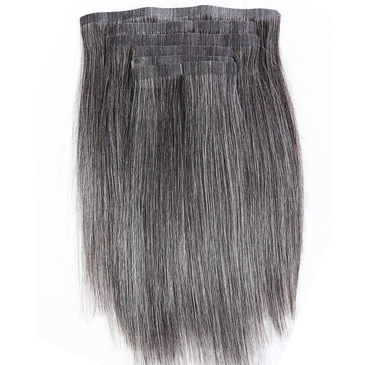 Salt & Pepper Seamless Clip Hair Extensions5