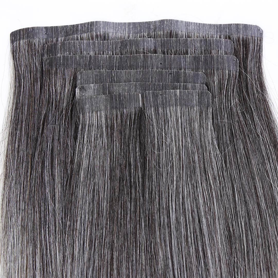 Salt & Pepper Seamless Clip Hair Extensions8