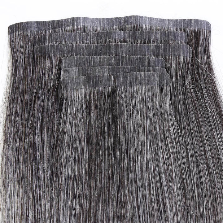 Salt & Pepper Seamless Clip Hair Extensions8