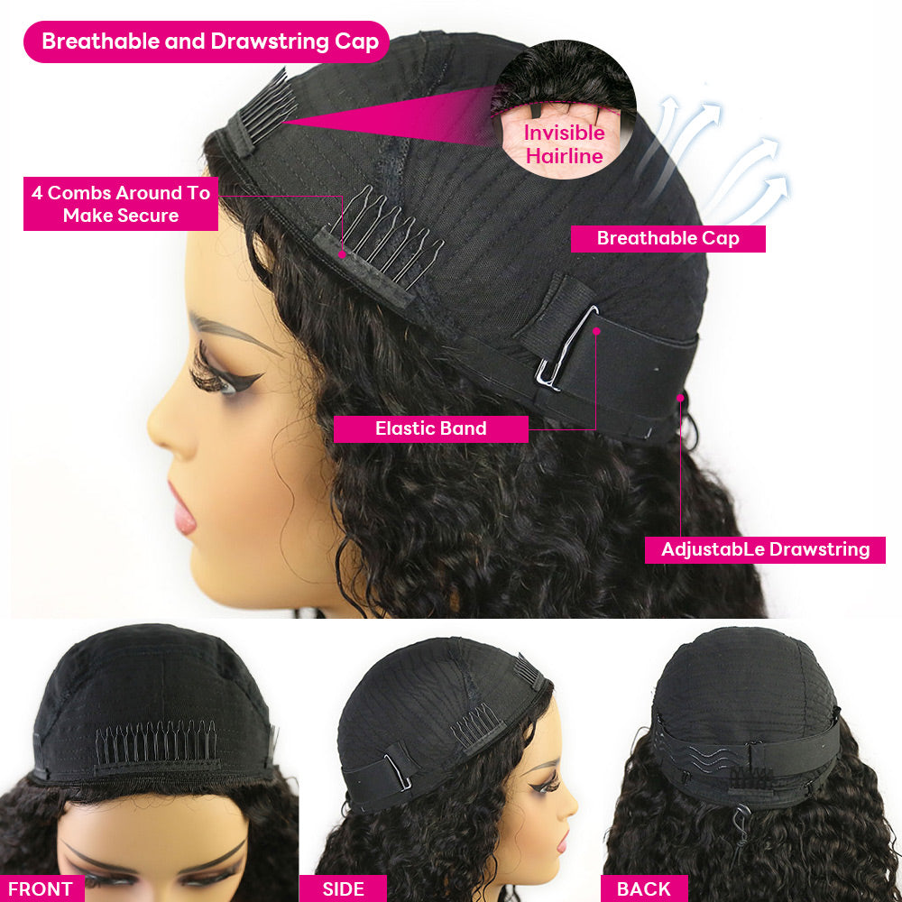 Water Curly Half Wig