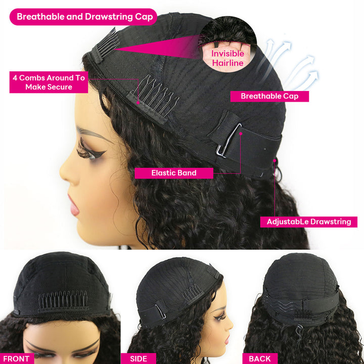 Water Curly Half Wig