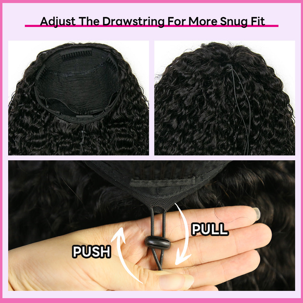 Water Curly Half Wig1