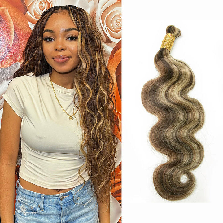 #A4/27/30 Body Wave Bulk Human Hair For Braiding