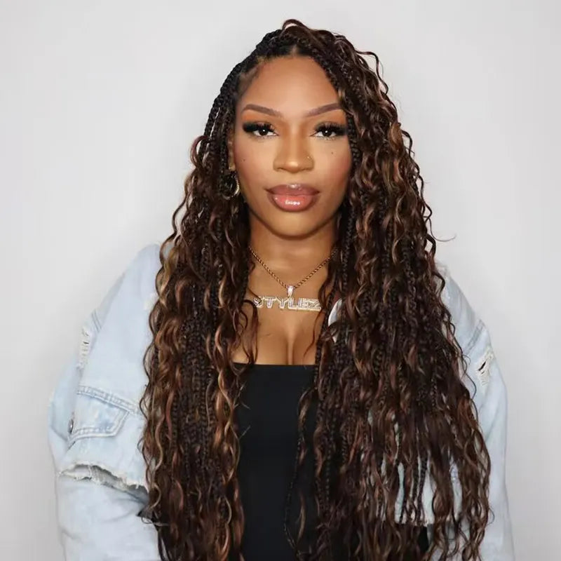 colored bohemian hair for braiding