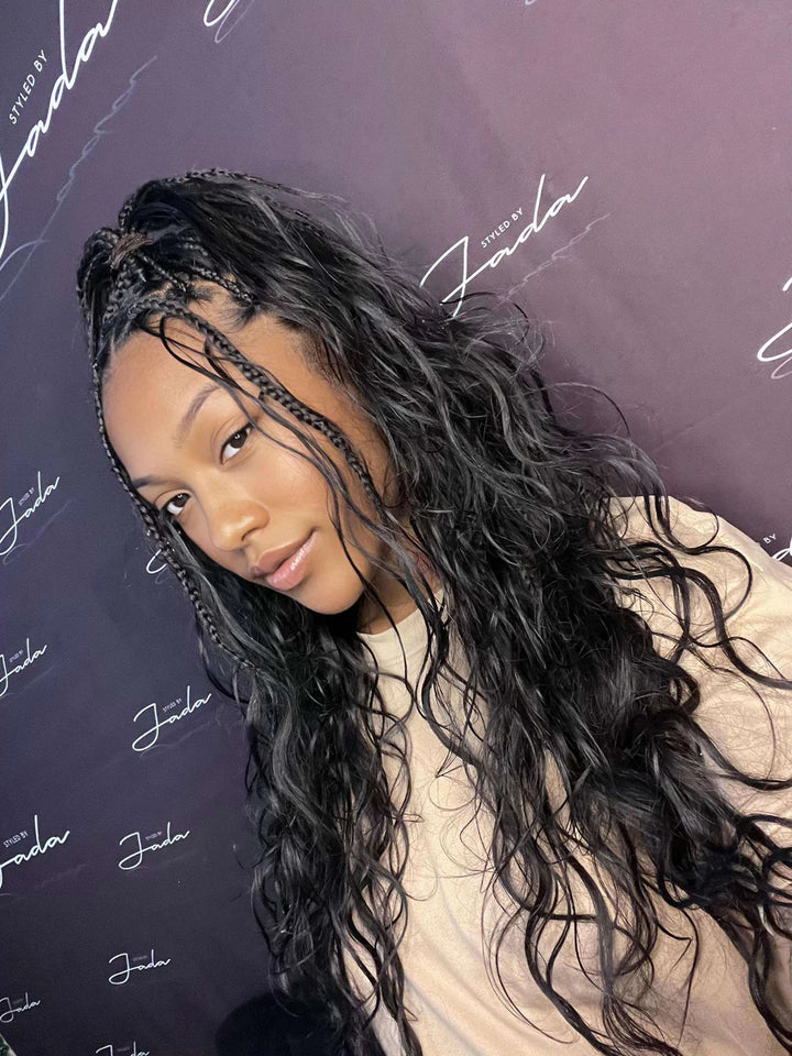 large knotless boho braids