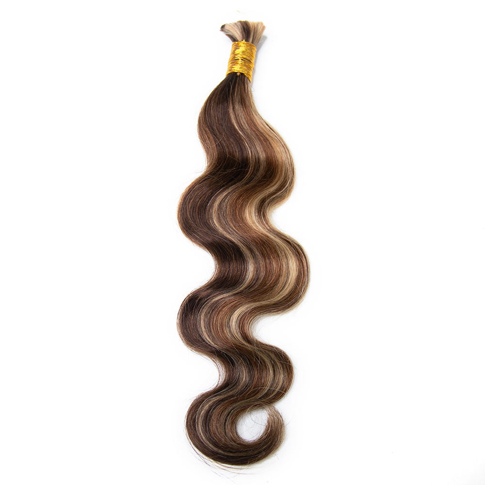 Body Wave Color #4/27/30 Bulk Human Hair For Braiding