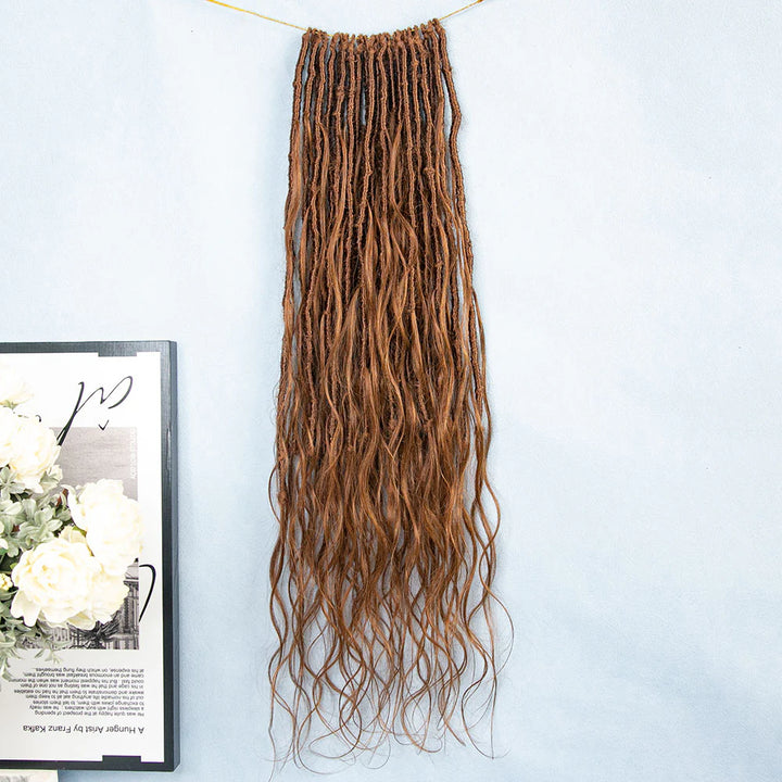 soft locs with boho curls