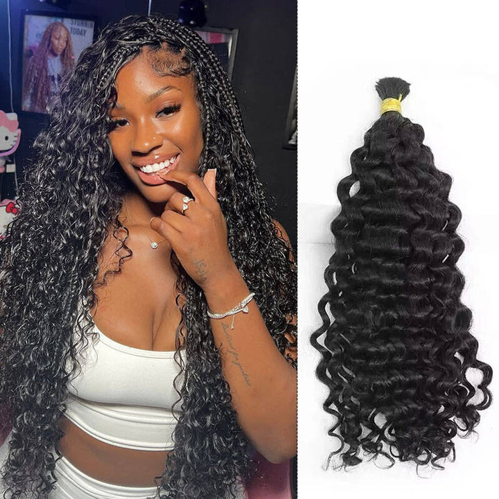 Doppelt gezogenes, massives menschliches Flechthaar, Wasserwelle (Bora Bora Braids Hair)