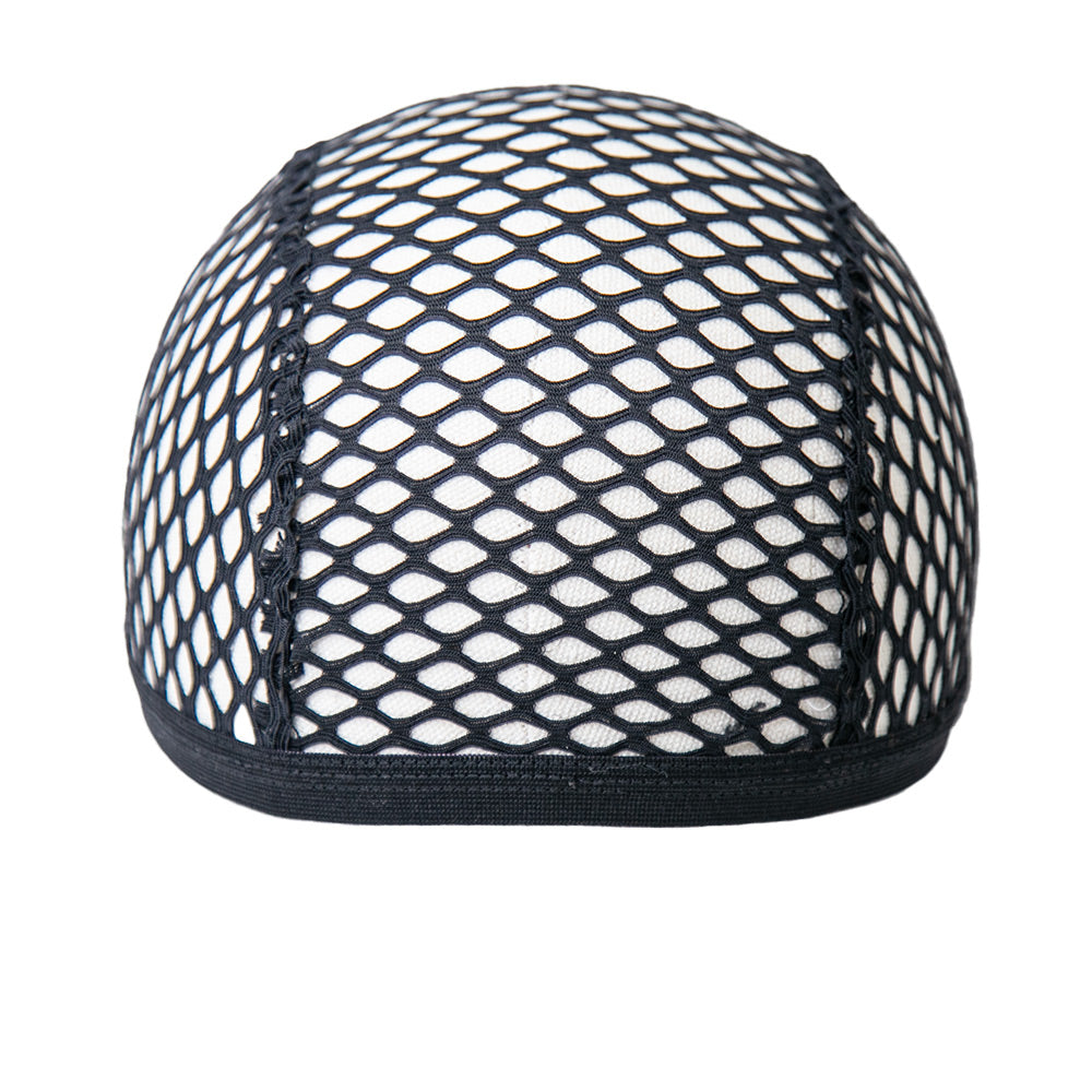 Black Stretchable Crochet Cap with 4 Hair Clips