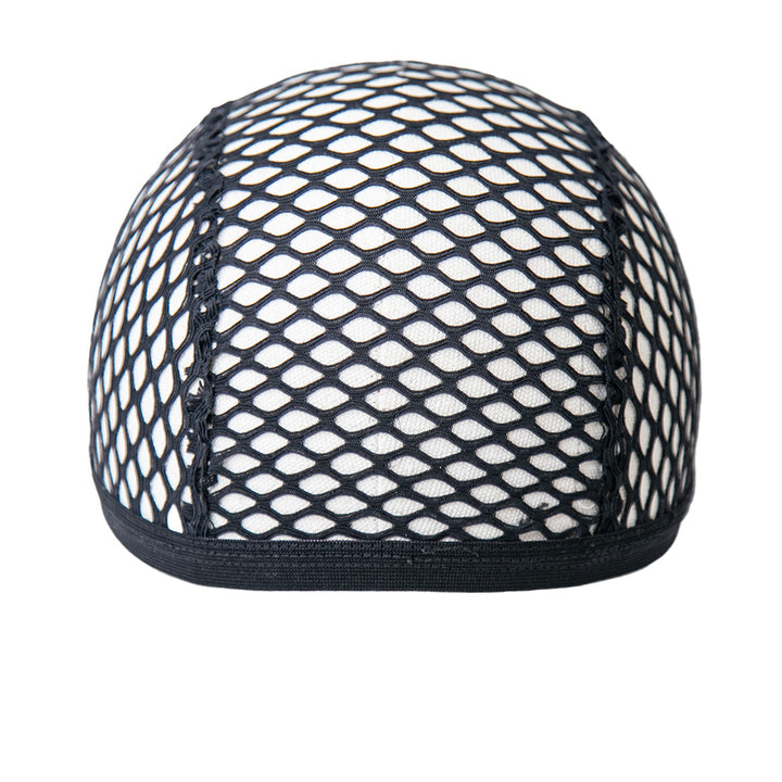 Black Stretchable Crochet Cap with 4 Hair Clips