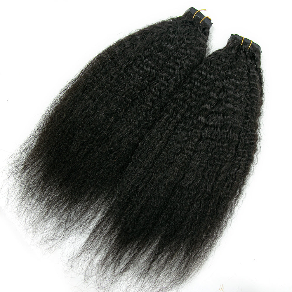 Extensions à clips sans couture, crépues et lisses