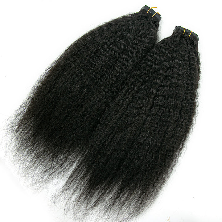 Extensions à clips sans couture, crépues et lisses