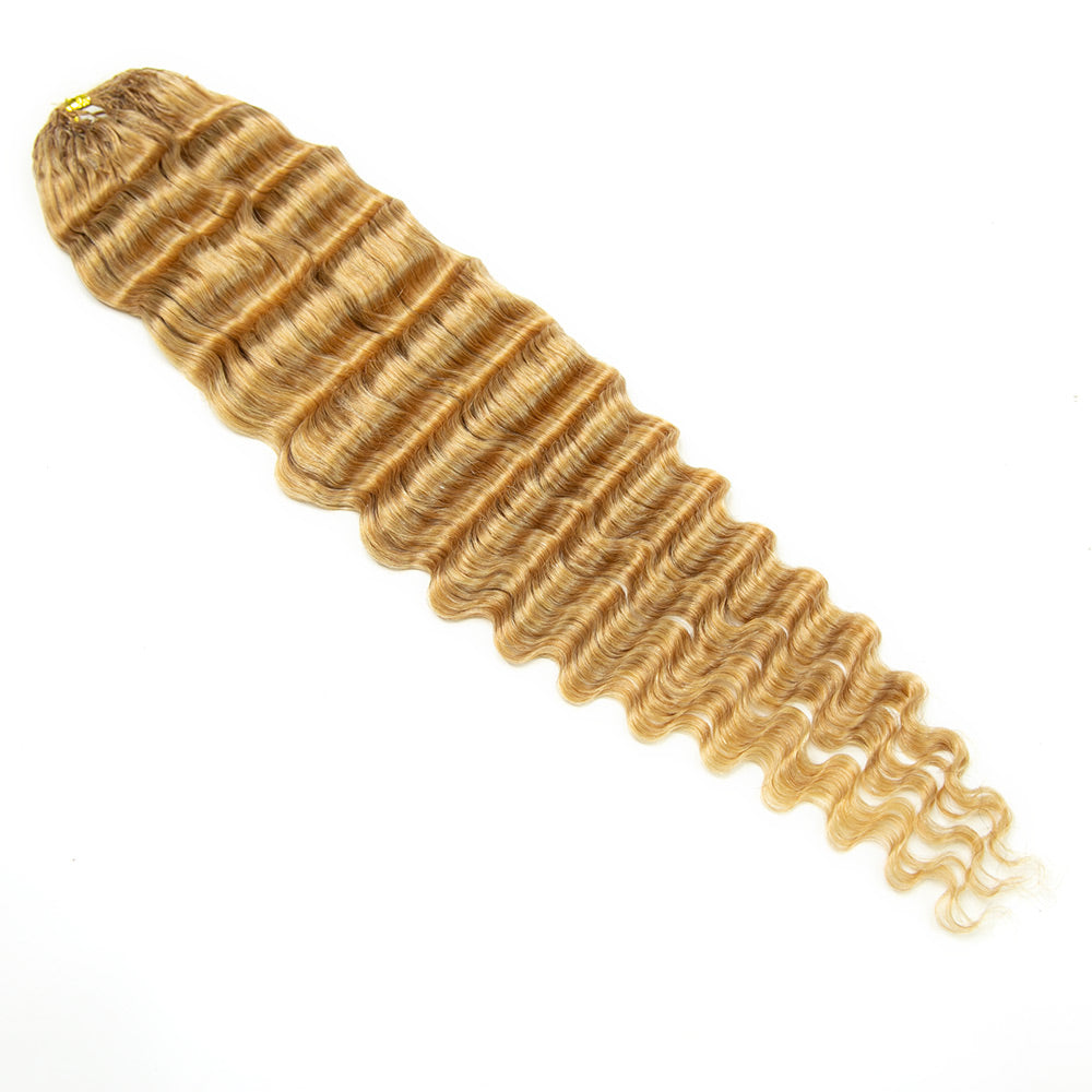 color 27 crochet human hair deep wave