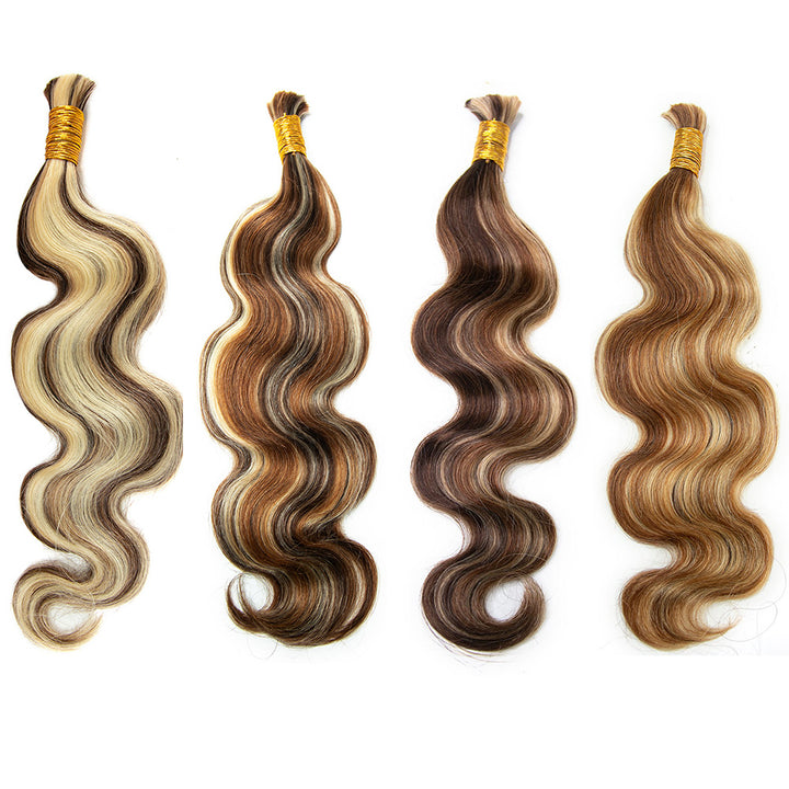 Wholesale-Colored Body Wave Bulk Human Braiding Hair
