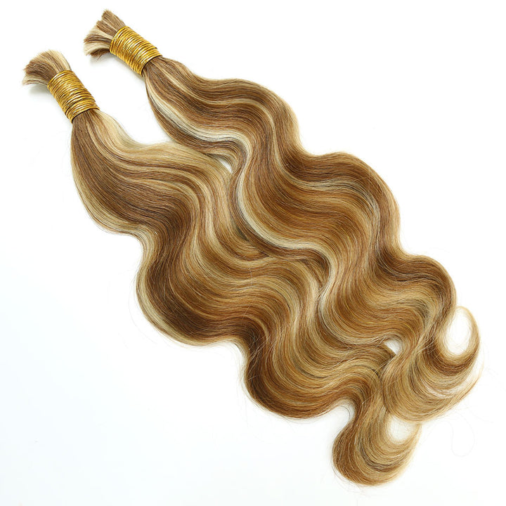 Bulk Human Hair For Braiding Blend #27/30/613 Body Wave