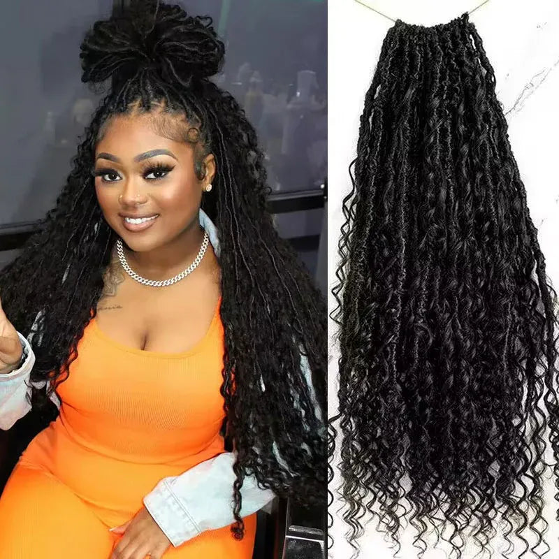 EAYON Save Time Boho Faux Locs Crochet With Human Hair Ends Eayonhair