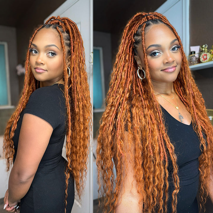 crochet boho locs 350 color ginger hair