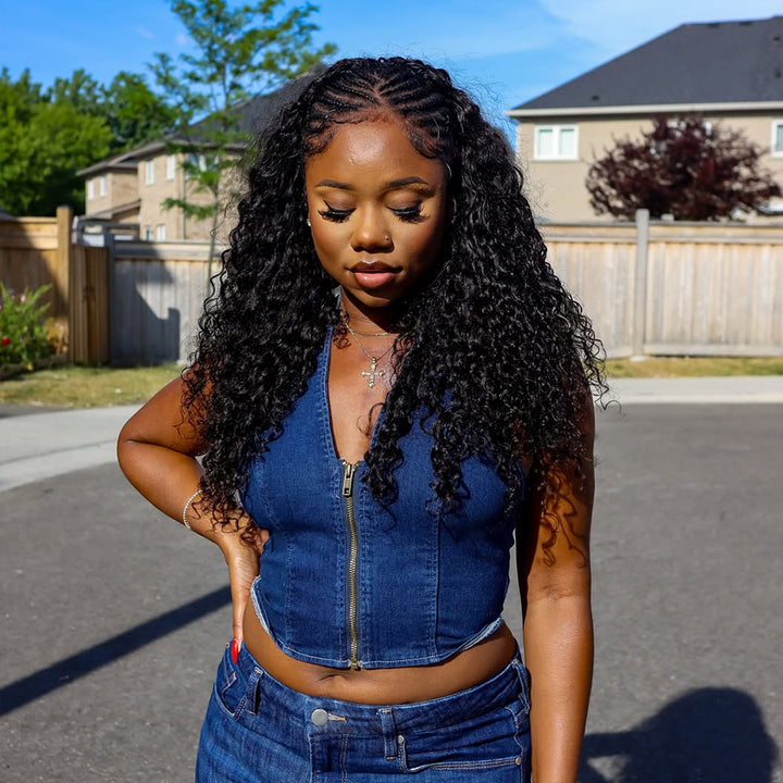 Extension de cheveux humains au crochet EAYON, légère et ondulée (prête à être expédiée)