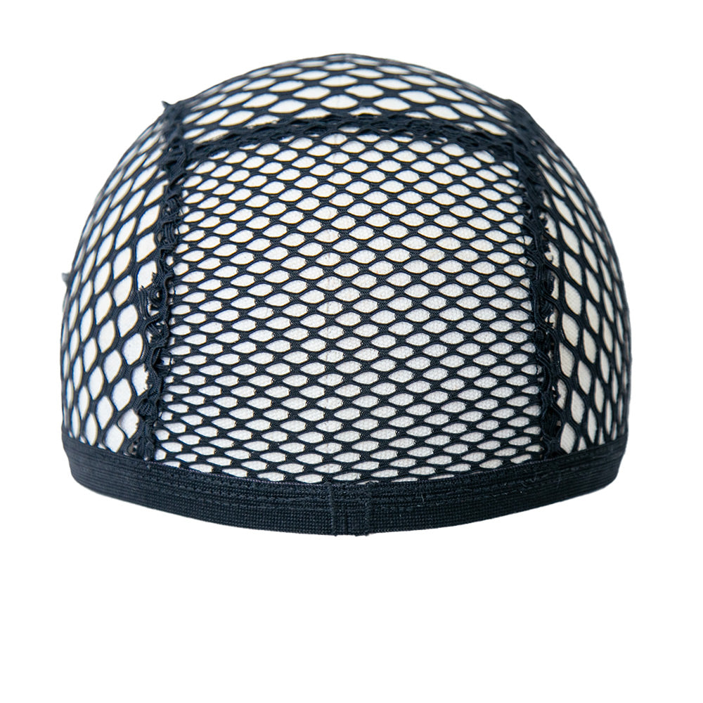 Black Stretchable Crochet Cap with 4 Hair Clips