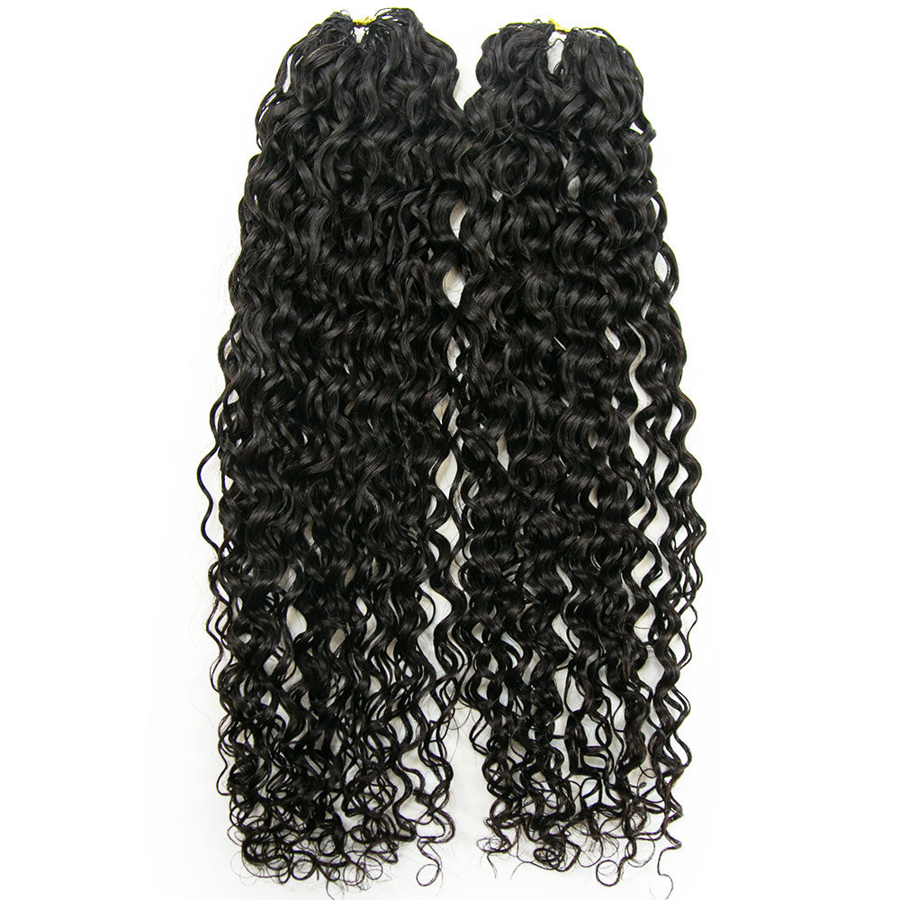 EAYON Lightweight Spanish Curly Crochet Human Hair Extension