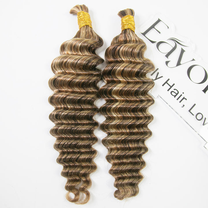 deep wave bulk braiding hair for women
