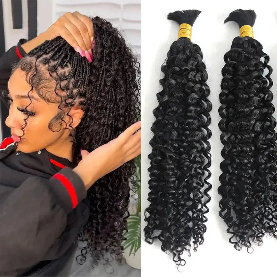Buy Bulk Human Hair For Braiding Deep Curly – Eayonhair display picture 1