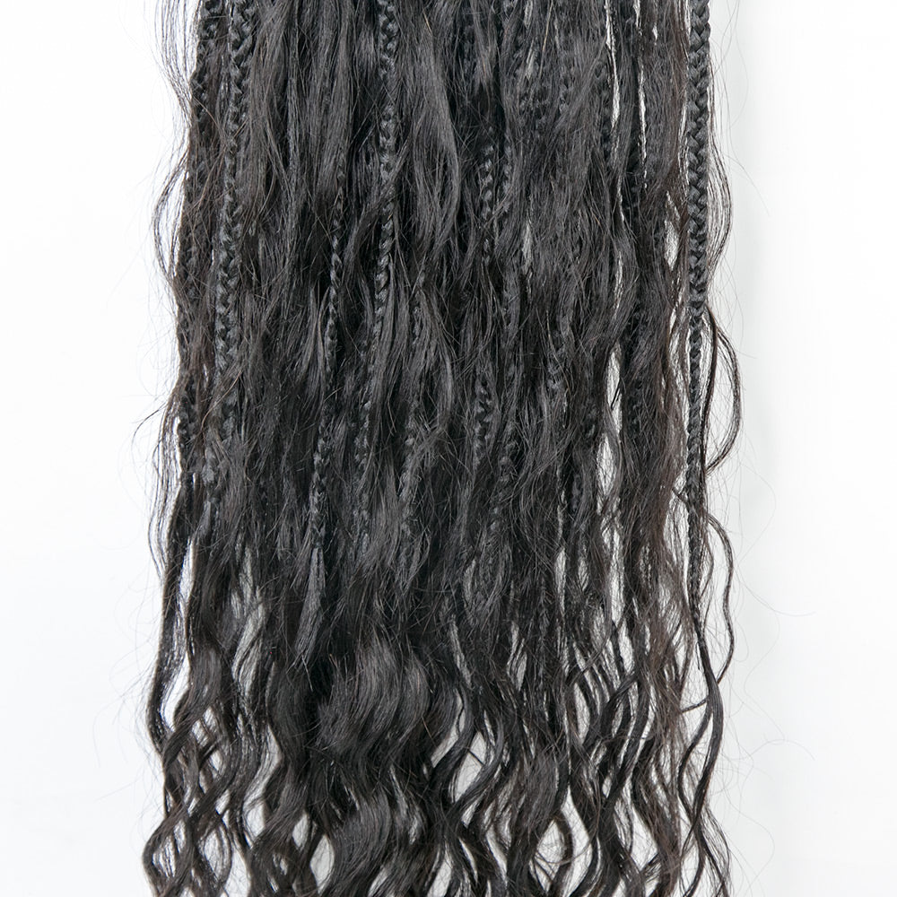 eayonhair crochet boho braids with loose wave  human hair curls