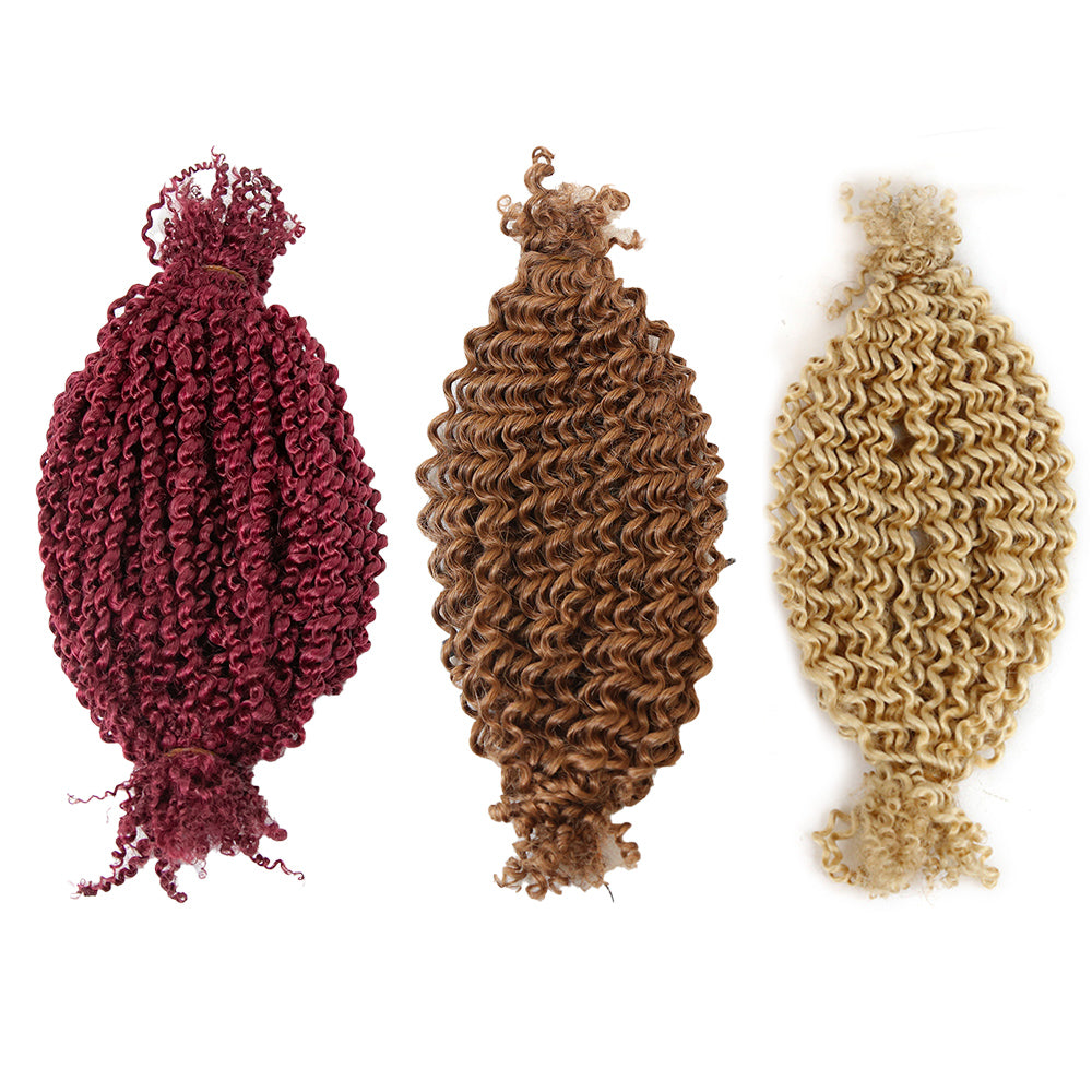 Springy Afro Twists #27/#30 / burgunderfarbene Echthaar-Flechthaarverlängerungen