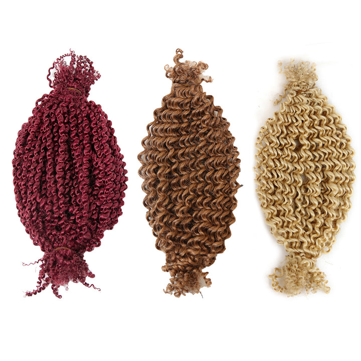 Springy Afro Twists #27/#30 / burgunderfarbene Echthaar-Flechthaarverlängerungen